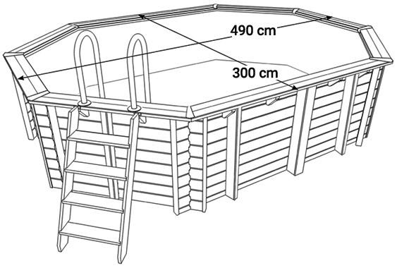 Dimensioni Piscina in legno NorthWood 550