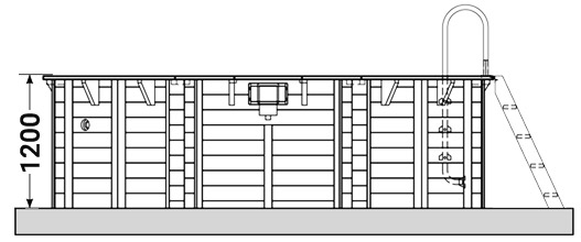 Dimensioni Piscina in legno NorthWood 490