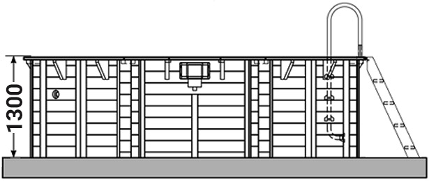 Dimensioni Piscina in legno NorthWood 490