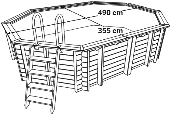 Dimensioni Piscina in legno NorthWood 490