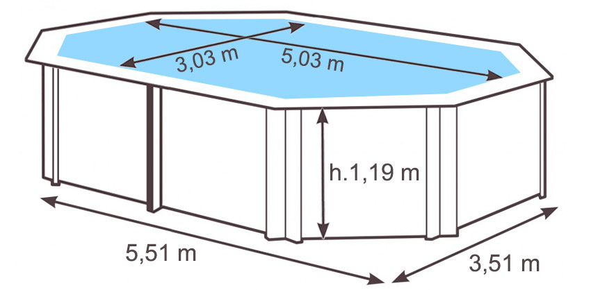PoolWood 790089 disegno tecnico