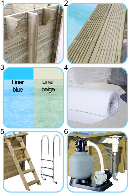 Accessori per Piscina in legno fuori terra NorthWood 555