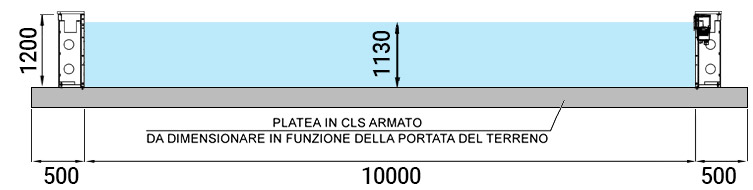 Dimensioni piscina in pannelli d'acciaio ITALIKA Steel VISTA