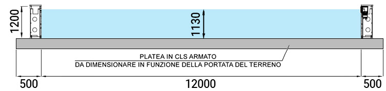 Dimensioni piscina in pannelli d'acciaio ITALIKA Steel VISTA