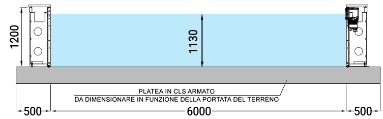 Dimensioni piscina in pannelli d'acciaio ITALIKA Steel VISTA