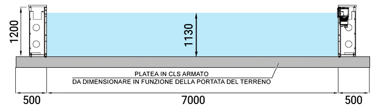 Dimensioni piscina in pannelli d'acciaio ITALIKA Steel VISTA