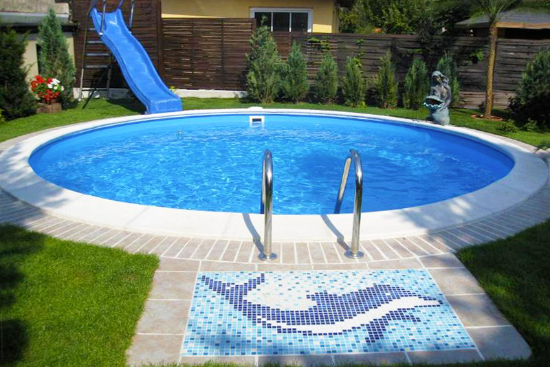 Esempio installazione piscina interrata in lamiera CLIO