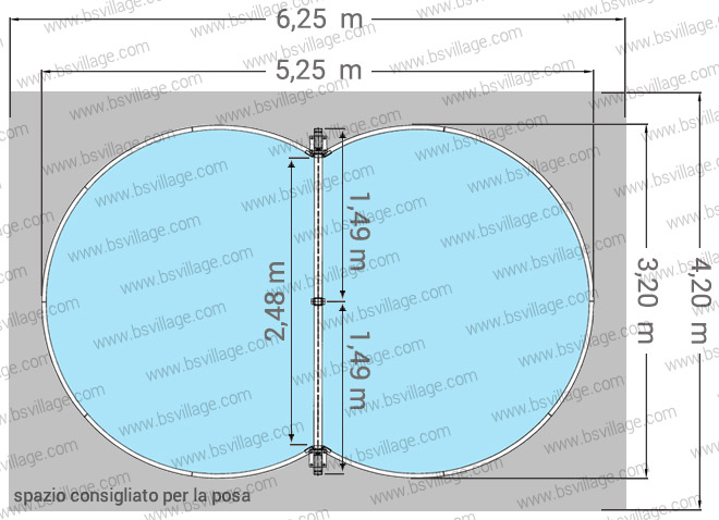 Dimensioni Piscina Fuori terra ISABELLA