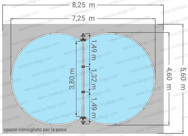 Dimensioni Piscina Fuori terra ISABELLA