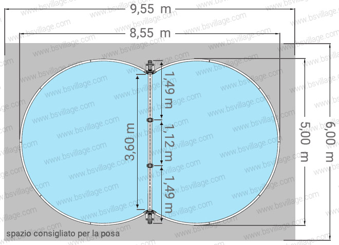Dimensioni Piscina Fuori terra ISABELLA