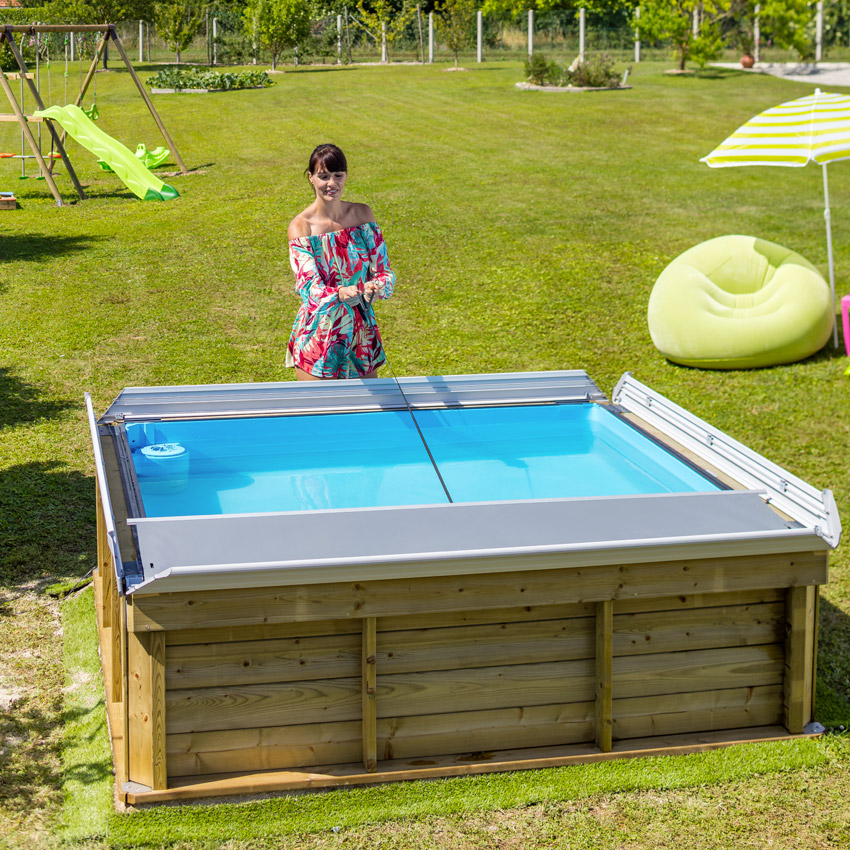 Piscina in legno fuori terra NaturalWood BWT PISTOCHE per bambini