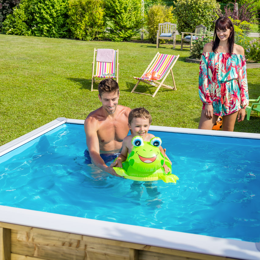 Piscina in legno fuori terra NaturalWood BWT PISTOCHE per bambini