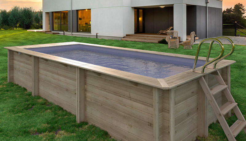 Piscina in legno NaturalWood BWT URBAN Pool 'n Box