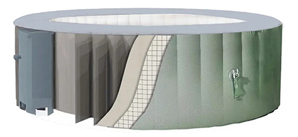 Struttura in PVC rinforzato Piscina SPA Idromassaggio Gonfiabile