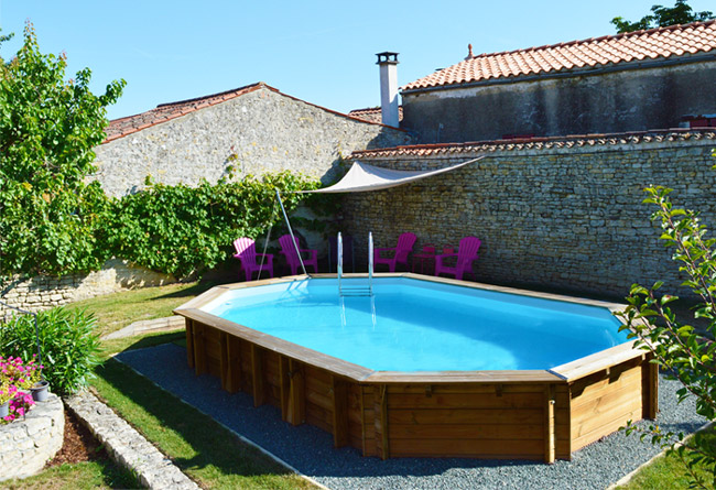 Piscina serie PoolWood in legno ottagonale