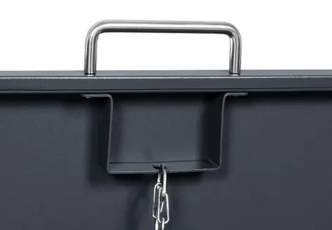 Porta Bidoni da Esterno in Metallo Antracite gancio