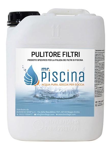 Detergente disincrostante PULITORE FILTRI a sabbia per Piscina