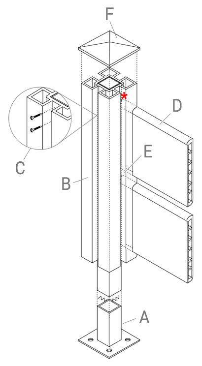 Recinzione da giardino in WPC legno composito