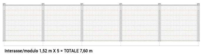 Recinzione in WPC bamboo interasse