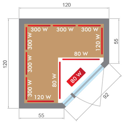 Sauna a raggi infrarossi DAPHNE da 2-3 posti