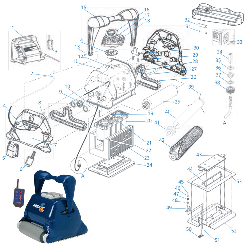 Ricambi per robot Aquavac-Hayward AQUAFLY PLUS