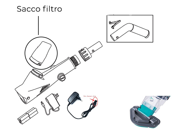 Ricambio sacco filtro aspiratore per piscina SHARK BLASTER