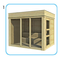 Sauna finlandese da esterno ARES solo struttura