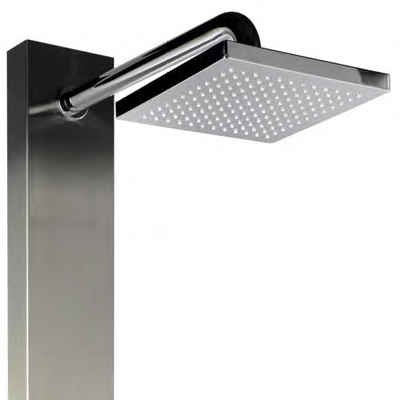 Doccia per piscina STEEL DESIGN con miscelatore e lavapiedi