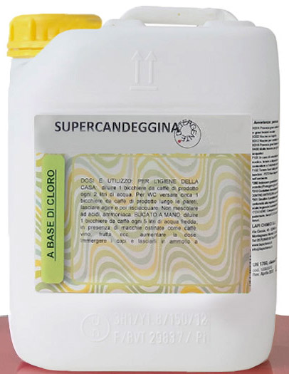 Detergente per superfici SUPERCANDEGGINA 6% a base di Cloro