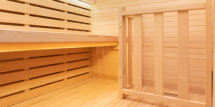Sauna finlandese tradizionale KARA angolare da 3 posti dettagli Sauna finlandese tradizionale KARA angolare da 3 posti dettagli
