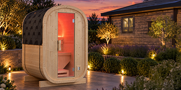 Sauna finlandese tradizionale da esterno GIUNONE 1-2 posti Sauna finlandese tradizionale da esterno GIUNONE 1-2 posti