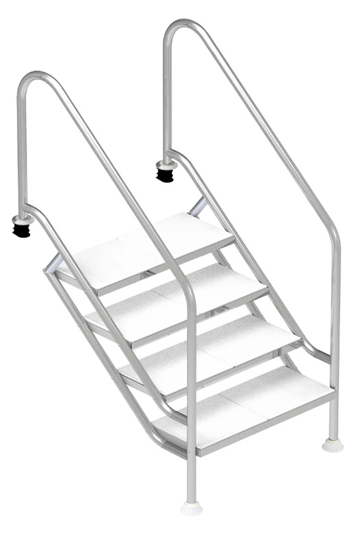 Scala per accesso piscina per disabili in acciaio Inox 316