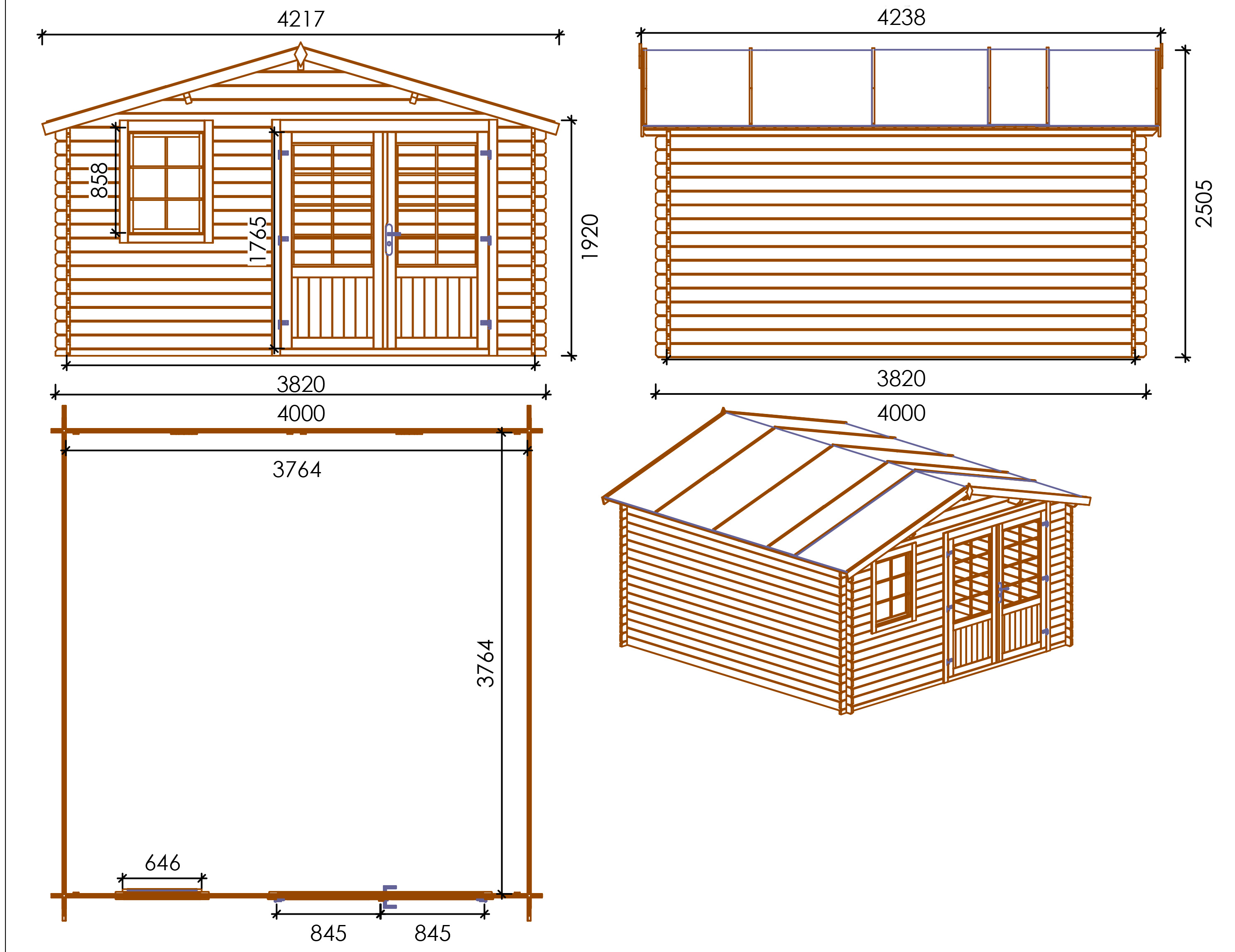 Casetta in legno INES da giardino