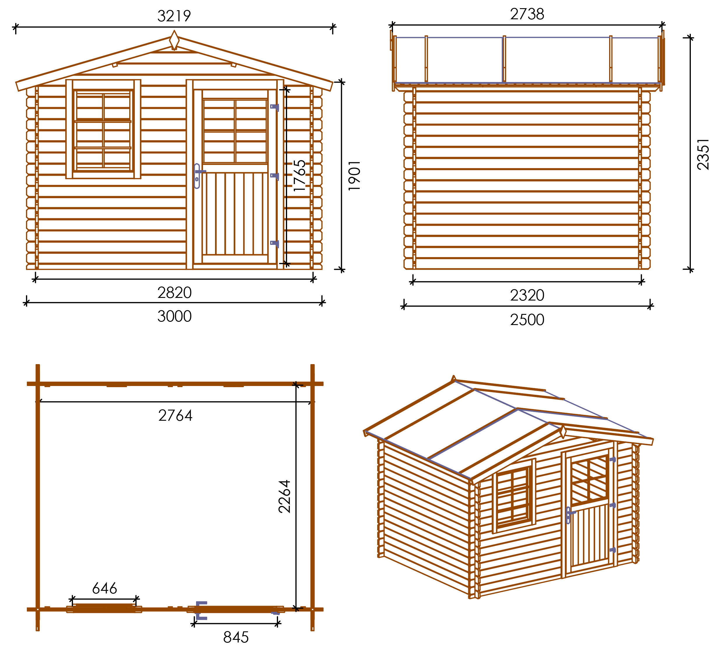 Casetta in legno MALAGA da giardino Casetta in legno MALAGA da giardino
