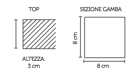 Misure gambe tavolo VERA