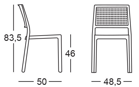 Dimensioni sedia EMI by Scab