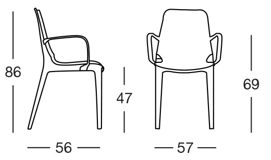 Dimensioni poltrona GINEVRA