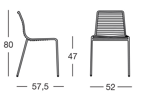 Dimensioni sedia SUMMER