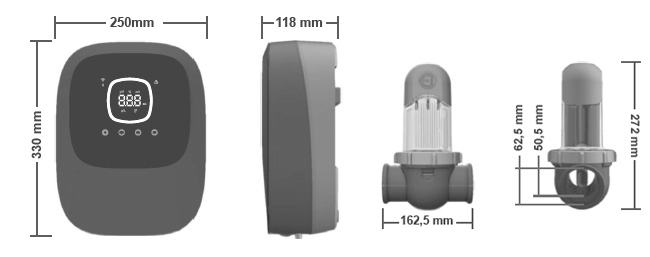 Sterilizzatore Zodiac Ei2 iQ dimensioni