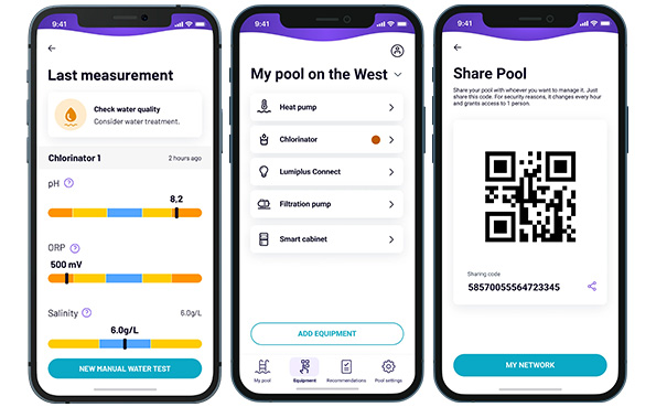 APP FLUIDRA POOL schermate