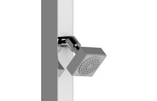Doccia ad acqua calda e fredda TECNO CUBE SQUARE in acciaio 316L