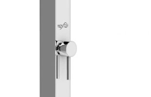 Doccia ad acqua calda e fredda TECNO CUBE SQUARE in acciaio 316L