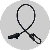 Tirante elastico nero Ã˜ 8 con asole 60 cm