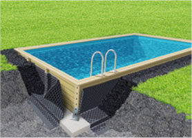 Membrana isolante HDPE 1,5 x 20 m per piscine in legno