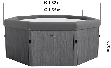 Dimensioni vasca idromassaggio da esterno MSpa Verona