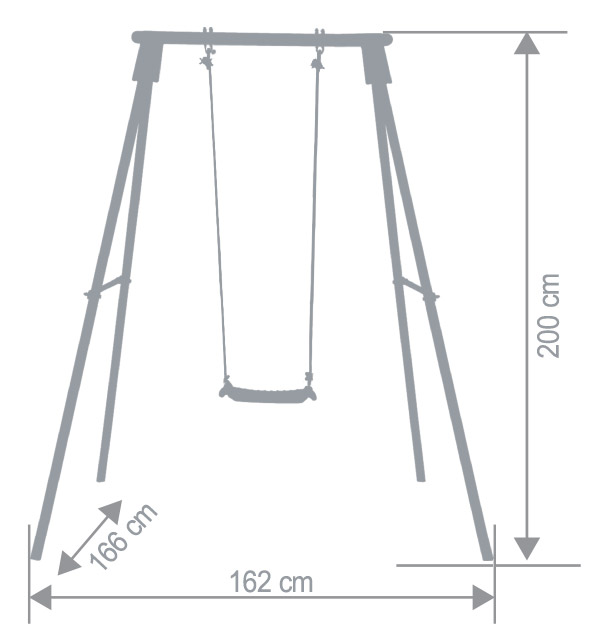 Dimensioni altalena CANDY 1 PLUS