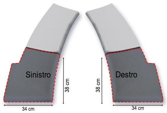 Bordo Standard Grigio liscio ad ANGOLO SCALA ROMANA