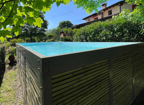 Piscina fuori terra ANTEA con pannelli di bambÃ¹