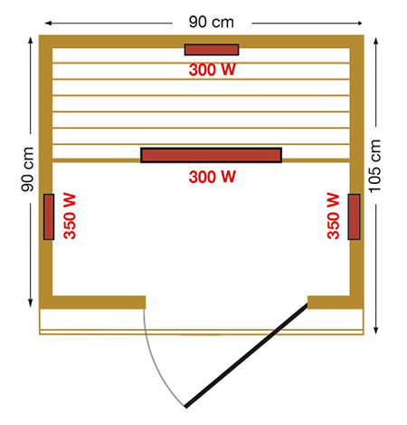 Sauna a raggi infrarossi Arawa