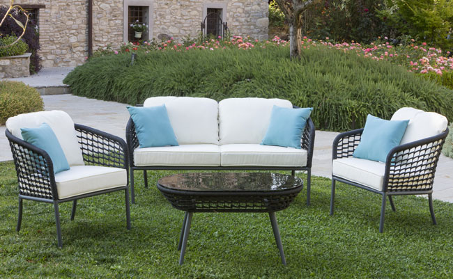 Salotto da giardino in alluminio ARTEMIDE